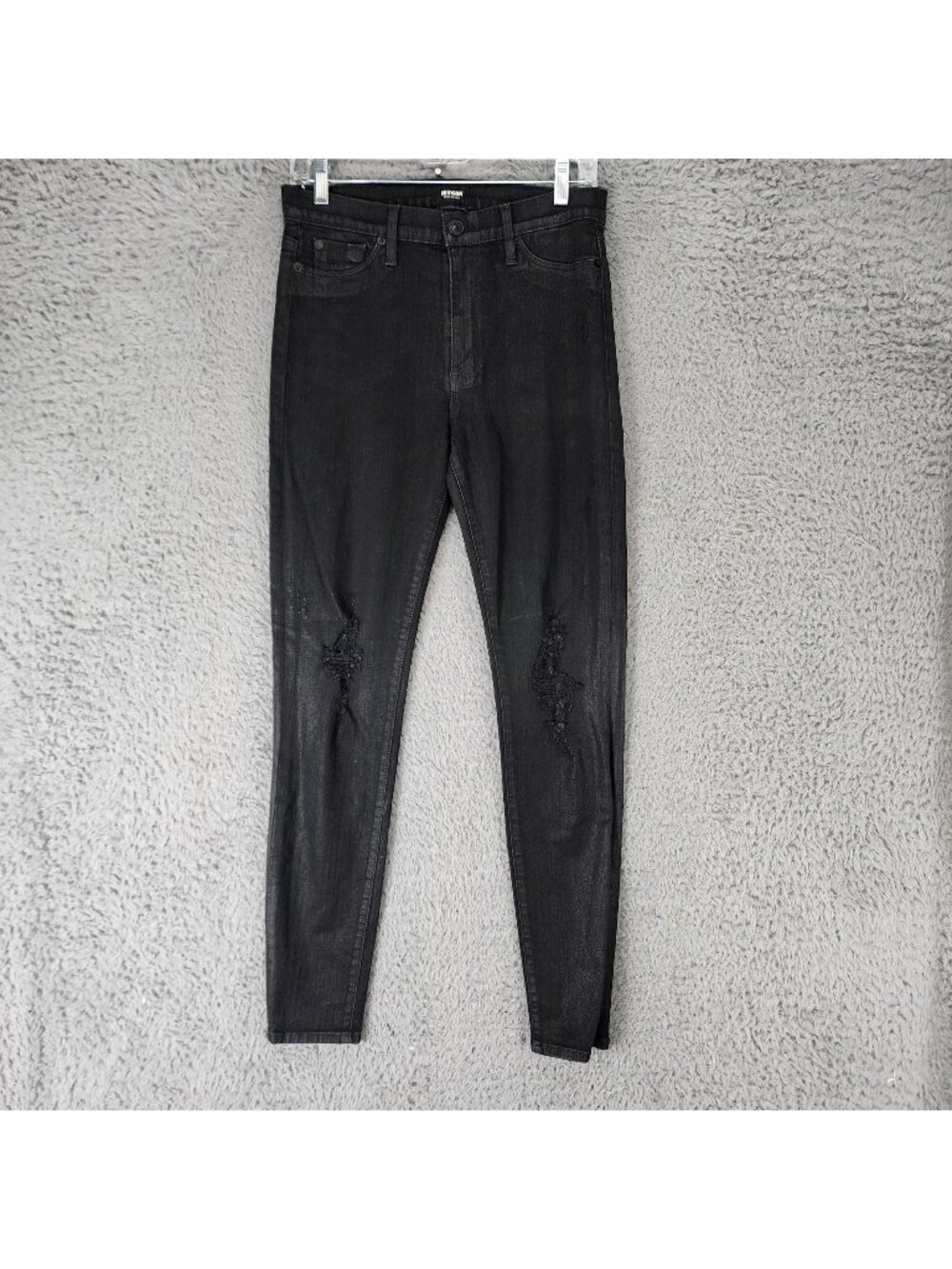 Hudson Jeans Womens 28 Barbara Black Stretch High Rise Skinny *Read*